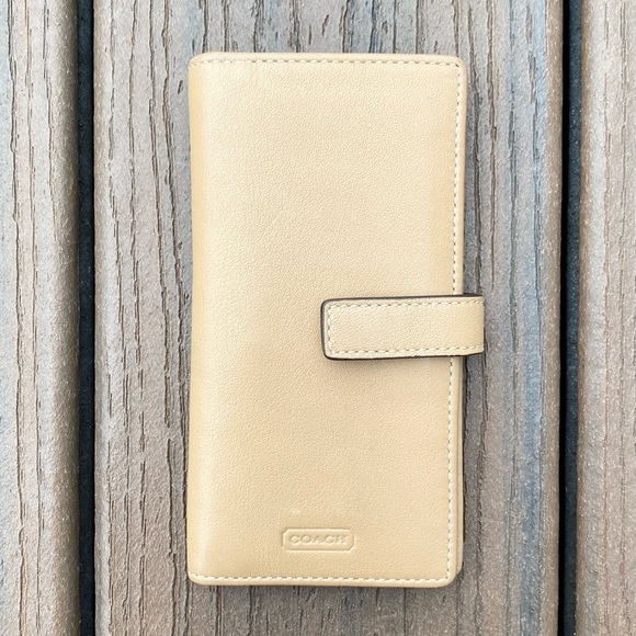 Coach Factory Handbags - Coach Factory Slim Tan Leather Wallet